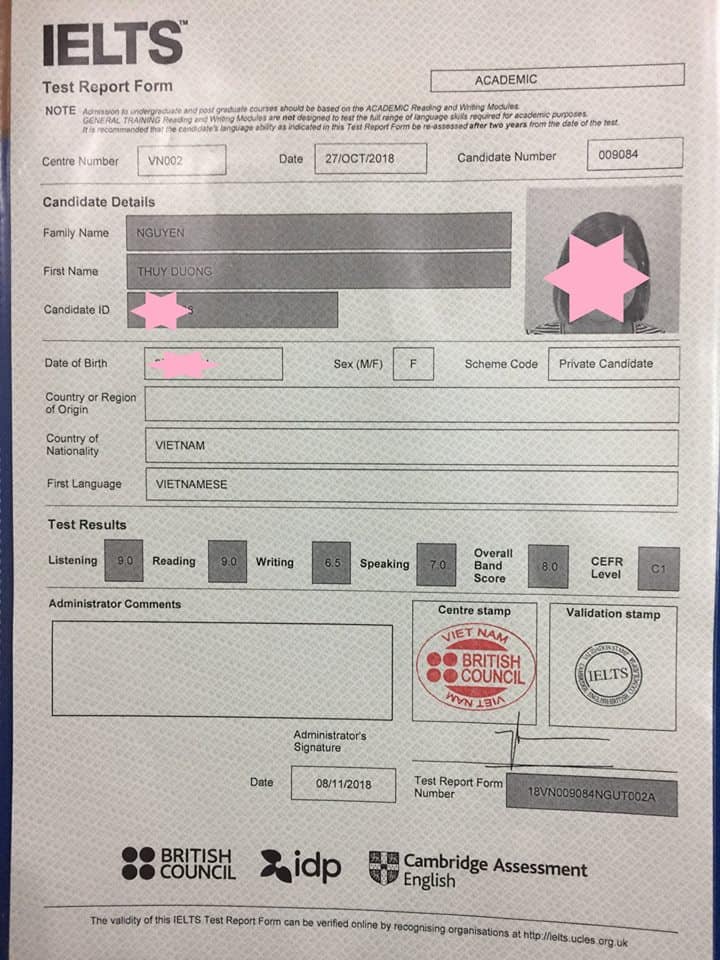 Blog 17 kinh nghiem thi ielts 8