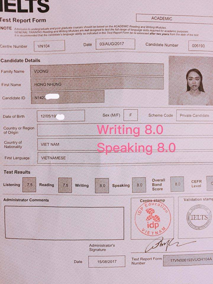 bi kiep 8.0 writing